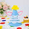 Internet Celebridade Ins Chapéu de Feltro Aniversário Laço Smiley Bonito Menino Menina Bebê Um Ano De Idade Foto Decorações