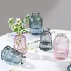 Conjunto Vintage de Três Peças Vaso de Vidro Transparente Francês ins Feng Shui Decoração de Casa Sala de Estar Vaso de Bolso para Flores