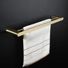 Porta-toallas de baño de acero inoxidable color oro rosa cepillado, Soporte para toallas de baño, Estante de almacenamiento para papel higiénico de baño, Empaque de esponja mejorado
