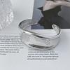 Pulseira Irregular de Arco Larga com Abertura Ondulada para Rosto Largo Estilo Ins Cool Pulseira Distintiva Moda Estilo Sofisticado Pulseira para Mulheres
