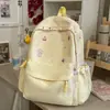 Mochila escolar de estilo japonés, caricatura linda y de personalidad relajada, alto valor estético, moderna y elegante, bolsa de doble hombro de gran capacidad
