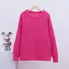 Suéter europeo y americano transfronterizo para mujer, nuevo producto otoño e invierno 2026, cuello redondo holgado, color liso, manga larga, estilo casual, chaqueta de punto para mujer, moderno