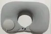 Almohada inflable en forma de U para el cuello, artefacto de viaje, plegable, portátil, con flocado, con soplado de aire, en forma de U