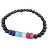 Pulsera de Piedra de Energía Colorida Estilo Mismo que Gd Quan Zhilong, Obsidiana, para Hombres y Mujeres, Diseño de Nicho de Alta Gama, Joyería de Moda de Lujo Accesible