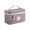 Bolsa de Maquillaje Minimalista con Tapa abatible 2025, Gran Capacidad y Almacenamiento Compartimentado, Caja de Zapatos, Caja de Almacenamiento para Cosméticos, Productos para el Cuidado de la Piel, Brochas de Maquillaje