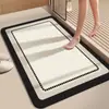 Alfombra absorbente para baño, alfombra antideslizante de tierra de diatomeas, felpudo de secado rápido para entrada de baño y WC, alfombrilla para pies para el hogar, felpudo para la entrada
