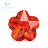 Fábrica atacado 5A flor de ameixa zircão laranja pedra nua artificial fundo pontiagudo pentagonal laranja pedra branca zircônia CZ