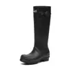 Botas de Chuva Wellington Fashion de Cano Alto para Mulheres, Sola Macia, Confortáveis, Versáteis para Acampamento ao Ar Livre, Sapatos Aquáticos Antiderrapantes, Sapatos de Trabalho para Lavagem de Carro para Mulheres