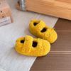 Sapatos Peludos com Laço Estilo Coreano para Meninas, Sapatos Doces de Princesa para Meninas, Sapatos Quentinhos de Feijão com Solado Macio para Bebês Meninas no Inverno, Sapatos de Algodão