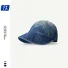 Chapéu de Sol Estilo Japonês para Compras e Passeios para Mulheres, Chapéu de Proteção Solar para Primavera e Verão, Boné de Basebol com Aba Larga Tie-Dye de Jeans que Cobre o Rosto