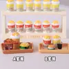 Set Creativo de Hamburguesa de Palomitas y Cola Juguete de Casa de Muñecas Adornos Artesanías de Resina Materiales Hechos a Mano para DIY