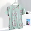 Verano Nuevo Seda de Hielo Secado Rápido para Mujer Manga Corta Casual Moda Versátil Ligero Absorbente de Sudor Seco Exterior Viajero Deportes