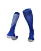 Meias de Futebol com Base de Toalha Espessa, Longas Respiráveis, Absorventes de Umidade, Antiderrapantes Esportivas, Meias de Futebol Infantil Listradas Acima do Joelho