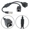 Cabo de rede RJ45 um para dois personalizado de fábrica com conector de cristal 8P8C e dois conectores fêmea RJ45 para ramificação de rede