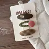 Clip de BB Oval Versátil Estilo Coreano Tela Nuevo Otoño Temprano para Niñas Pasador para Flequillo Niña Peine para el Cabello Clip de Pelo Cuadros Infantiles