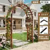 Arco para Flores Base de Madera Anticorrosión Estructura para Trepar Valla Decorativa para Patio Exterior Reja para Valla Exterior Soporte para Uvas