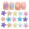 Al por mayor 8 mm Hielo Transparente Flor de Cinco Pétalos Joyería para Uñas Arte de Uñas Resina Estereoscópica Flor Colorida Accesorios para Uñas Decoración de Uñas Portátil