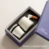 Taza de Oficina Blanca Ting Cream Taza de Cerámica Creativa para el Hogar Taza de Té de Negocios Caja de Regalo Celebración de Tienda Regalo para Miembro