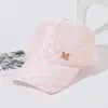 Boné de Baseball de Renda Novo 2025 para Mulheres com Flores Bordadas, Malha Respirável, Estilo Coreano Tendência Chapéu de Proteção Solar