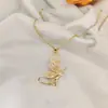 [Acero de Titanio] Hada Mariposa Luz Lujo Temperamento Hermoso Colgante de Diamante Collar Cadena para Clavícula de Mujer Cadena de Acero de Titanio