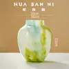 Vaso Pequeno de Vidro Colorido Artístico com Padrão de Mármore Estilo Chinês Novo de Alta Qualidade para Decoração Suave e Hidroponia em Quartos Modelo