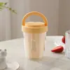 Copo de Frutas Drenável, Copo de Salada com Garfo, Caixa Portátil para Piquenique, Copo de Café da Manhã com Grande Capacidade de Armazenamento, Selado e à Prova de Vazamentos com Tampa