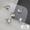 Uña Larga con Forma de Arco Recto Accesorios de Aleación Plata Lateral Montón de Dulces Taladro Joyería para Uñas Decoración para Uñas Postizas Taladro