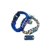 Acessórios para Pulseira de Paracord Placa de Identificação de Cão em Liga de Zinco Corda de Guarda-chuva Joias Etiqueta de Relógio Adesivo LOGO da Marca