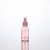 Rosa transparente essência de vidro essência garrafa cabeça de borracha conta-gotas spray frasco 5ml-100ml cosméticos sub-engarrafamento