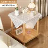 Mesa Lateral de Doble Capa Estilo Madera Maciza Diseño Simple y Estable Adecuada para Dormitorio y Sala de Estar Conveniente para Almacenamiento y Exhibición Precio Especial de Oferta