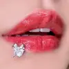 Laço Fita Liga de Cobre Titânio Aço Titânio Zircônia Aço Titânio Piercing Labial Acessórios Transfronteiriços Europeus e Americanos Atacado Joias para Piercing