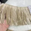 Caja de embalaje para ropa con borlas de algodón y lino de 10 cm de ancho, flecos para decoración de bolsas, accesorios para pérdida de borlas, encaje de presión para borde de cortina
