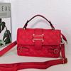 Bolso de Diseño Nicho para Mujer Invierno 2025 Nuevo Retro Portátil Texturizado Bandolera Estilo Coreano Moda Rómbico Bolso Cuadrado Pequeño