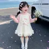 Vestidos para Meninas Primavera e Outono 2026 Novo Estilo Moda Infantil Vestido Moletom Roupas de Bebê para Primavera Saias Longas Elegantes de Princesa