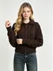 Cardigan de malha grossa com zíper e gola alta vintage, de fábrica de origem direta transfronteiriça, para mulheres, casaco de suéter de malha grossa solto para outono e inverno