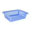 Cesta de verduras cesta de plástico para el hogar rectangular cesta de almacenamiento de frutas picante caliente cesta de drenaje hueca cesta de cocina para lavar verduras