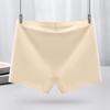 Uma peça de seda de gelo Boxer feminina cintura média de algodão leggings de algodão de cor sólida Leggings femininas anti-luz respirável Boxer leggings