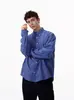Camisa de Cuadros Azul Clásico Retro Americano para Hombres y Mujeres corte limpio Casual de Alta Gama Moderna
