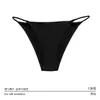 Ropa interior femenina sin costuras de seda helada, bragas de yoga para mujer suaves y amigables con la piel, tanga de cintura baja de tirante fino, una pieza, venta al por mayor