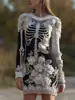 Site independente transfronteiriço internacional Vestido bodycon feminino gótico fantasia de Halloween vestido justo