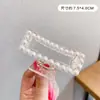 Grampo de Cabelo Presilha de Garra Grande Pérola Coreana Elegante e Estiloso Presilha de Cabelo Feminina para a Parte de Trás da Cabeça Acessório de Cabelo