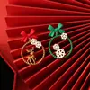 Pendientes de Navidad con Atmósfera Elegante, Nuevo Diseño Único de Otoño e Invierno de Gama Alta, Estilo Navideño, Lujo Accesible y Pendientes Exquisitos