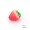 Colgante de fruta de resina DIY pequeña fresa naranja manzana llavero pulsera accesorios venta directa de fábrica