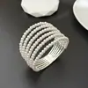 Amazon Comercio Exterior Pulsera Multicapa de Pedrería y Perlas Transfronteriza Nueva Abierta Elástica Pulsera Totalmente de Pedrería Lujo Ligero para Mujer B064
