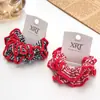 Scrunchie Listrado Color-Blocked com Bordas Franzidas, Alta Elasticidade, Não Apertam o Cabelo, Estilo Acadêmico Retrô, Prendedor de Cabelo Versátil para Uso Diário