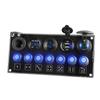 Cargador de coche modificado interruptor de 7 orificios carga rápida PD doble USB reloj voltímetro panel coche barco
