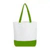 Bolsa de Lona Grande con Empalme para Comercio Exterior Transfronterizo Bolsa de Mano de Color para Compras en Supermercado Bolsa de Lona con Empalme de Color Sólido Blanco y Negro Fábrica