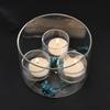Porta-Velas de Vidro à Prova de Vento Estilo Europeu Criativo Jantar à Luz de Velas Ornamentos Decorativos Porta-Velas de Paisagem Criativo Vela Doméstica