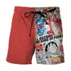 Pantalones Cortos de Verano Europeos y Americanos Dragon Ball Huo Sombra Impresos en 3D Pantalones Casuales Sueltos de Verano Pantalones de Playa para Hombre de Anime Japonés