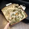 Pañuelo de Seda 70 Cuadrado Moda Coreana de Alta Gama Versátil Profesional Seda Sintética Pequeño Pañuelo de Cuello Estampado Retro Pañuelo de Seda para Mujer